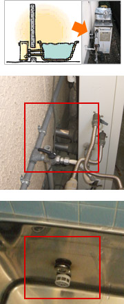 屋外浴槽隣接設置
